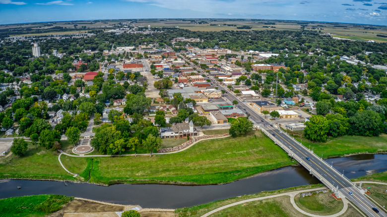 Aerial view of Spencer, Iowa
