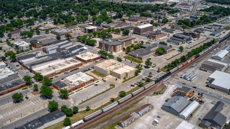 Aerial view of Carroll, Iowa