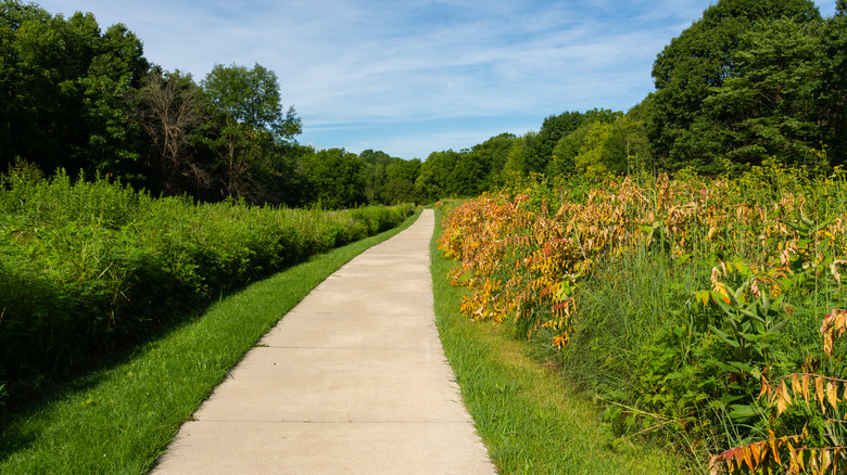 A path leading to the Butterfly Garden in Bellevue State Park, Iowa