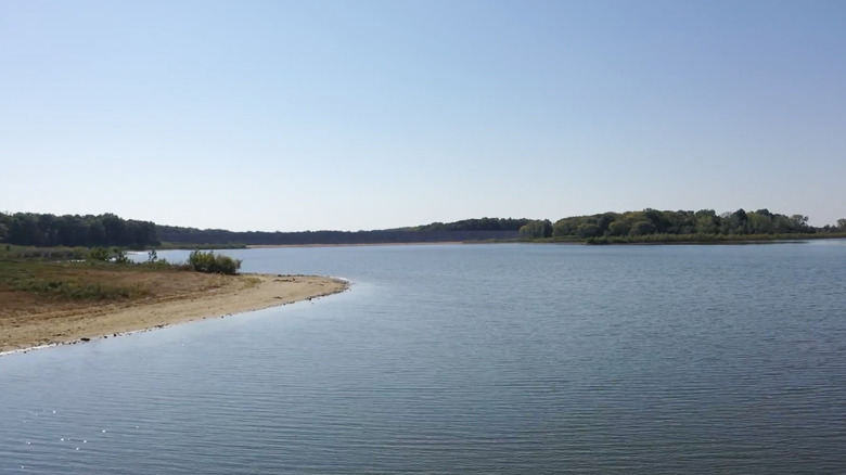 Rathbun Lake in morning sunshine