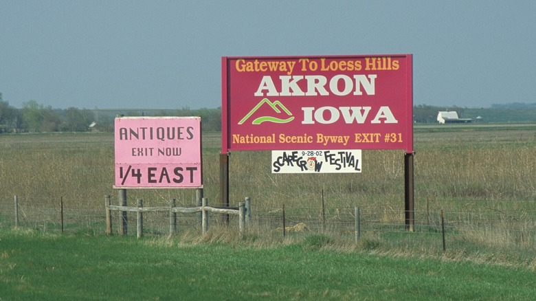 Billboard for the Loess Hills National Scenic Byway