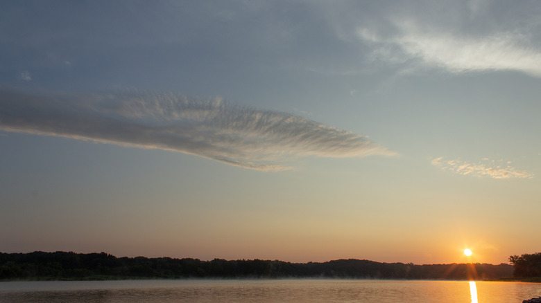 sunset at Coralville Lake, Iowa