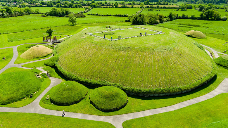 The green burial mounds of Brú na Bóinne in eastern Ireland