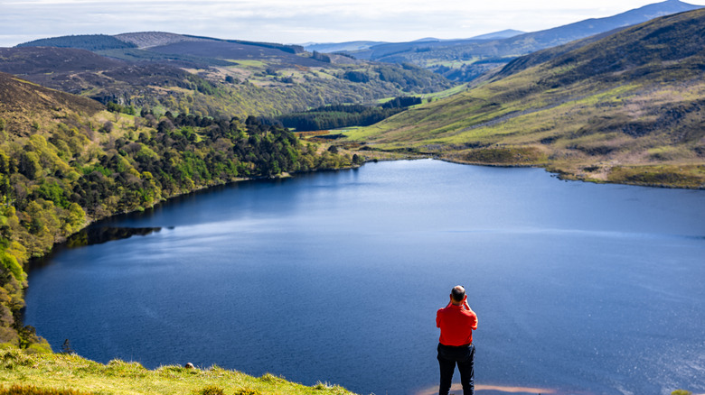 Lake Lough Tay in the Wicklow Mountains