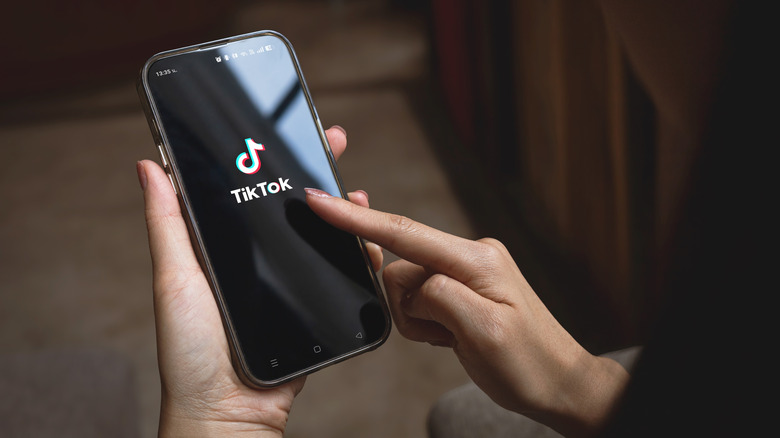 Opening the TikTok app
