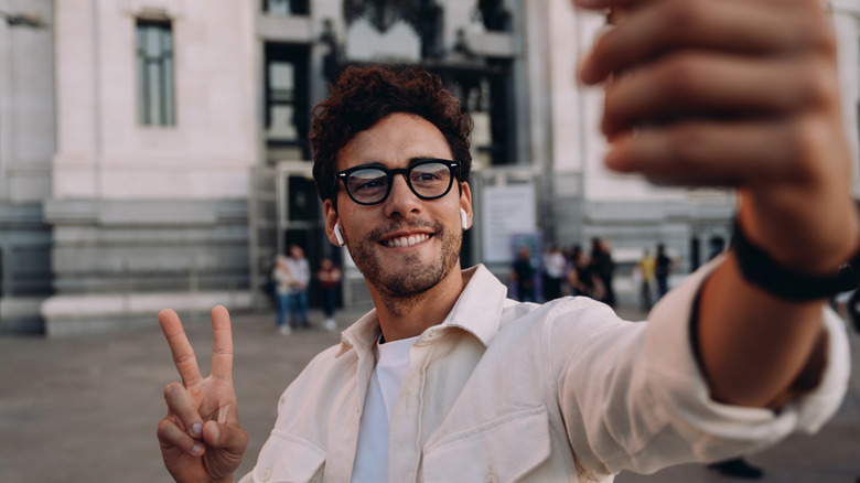 Man taking a selfie