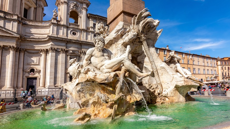 Fontana dei Quattro Fiumi in Rome