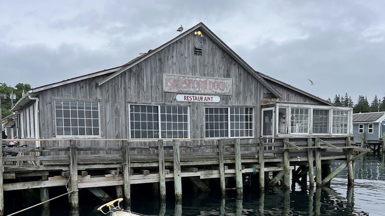 The Islesford Dock Restaurant from sea