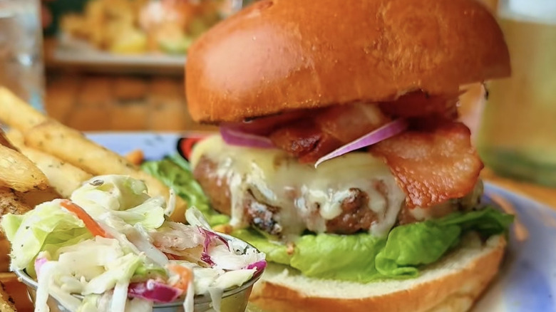 The Boykin Burger at the Islesford Dock Restaurant
