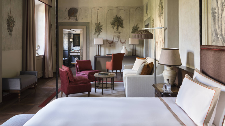 Interior of a suite at Collegio alla Querce
