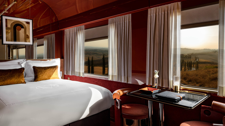 Tuscany views from La Dolce Vita Luxury train