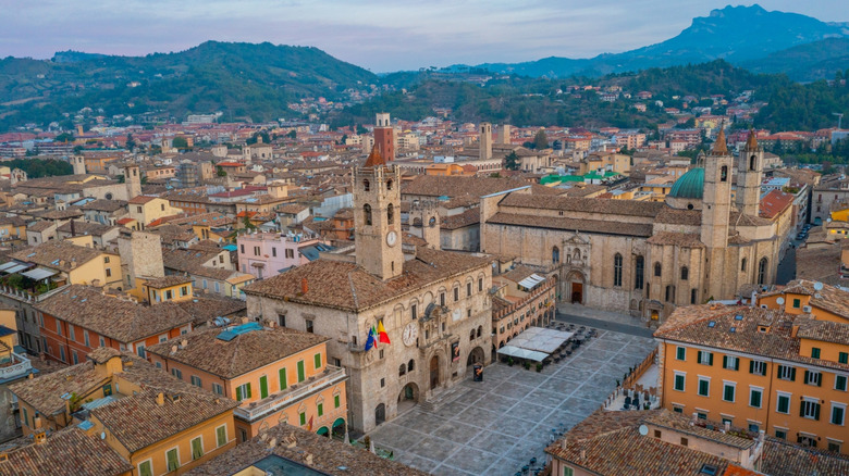 An aerial view of Ascoli Piceno