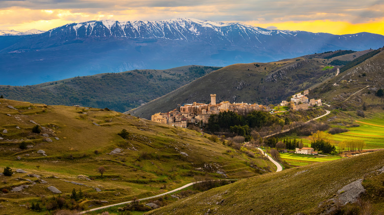 View of village Santo Stefano di Sessanio