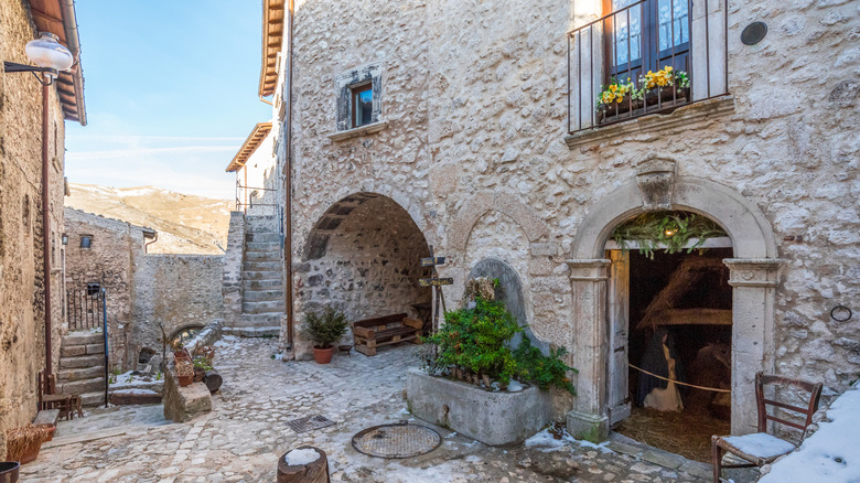 Medieval streets of Santo Stefano di Sessanio