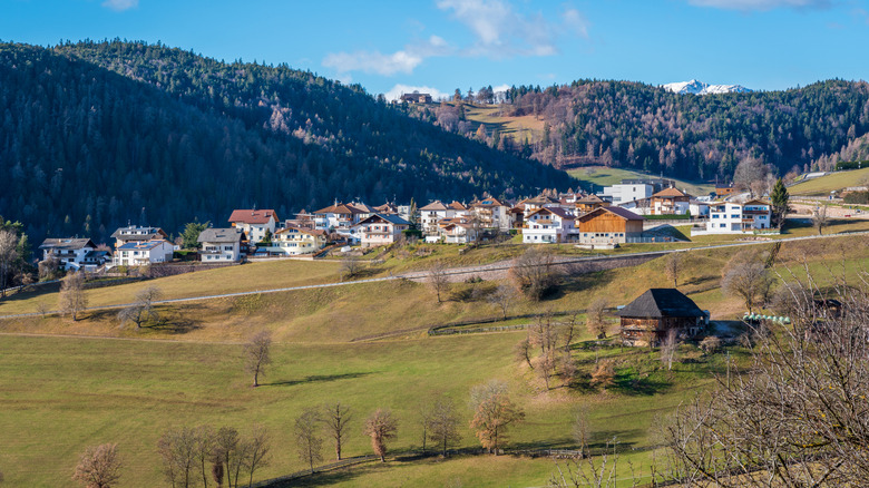 Rolling countryside around San Genesio, Italy