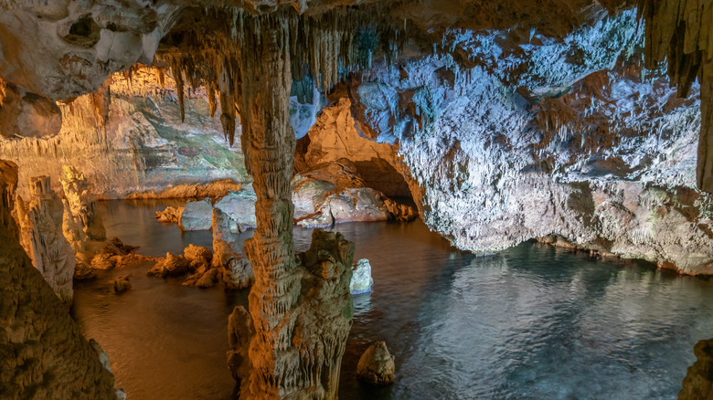Neptune's Cave near Alghero on Sardinia, Italy
