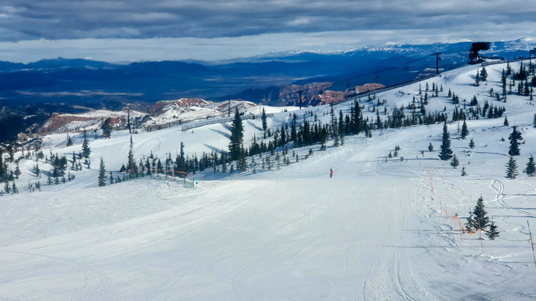 Skier at Brian Head Ski Resort in southern Utah