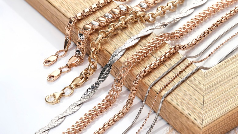 Selection of bracelets and necklaces