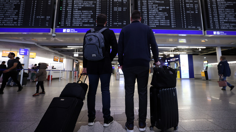 Frankfurt airport departure boards