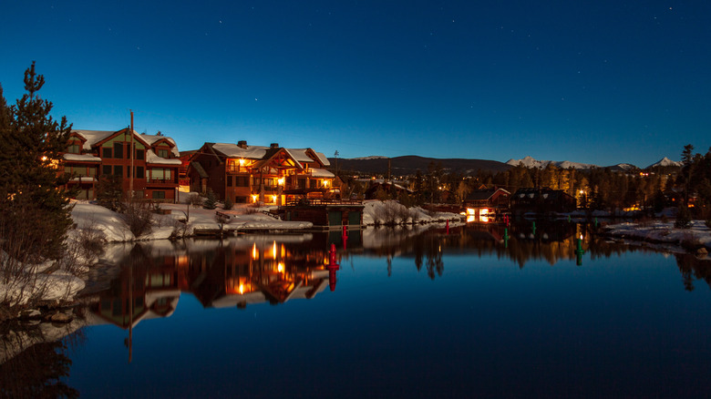 Grand Lake Colorado at night