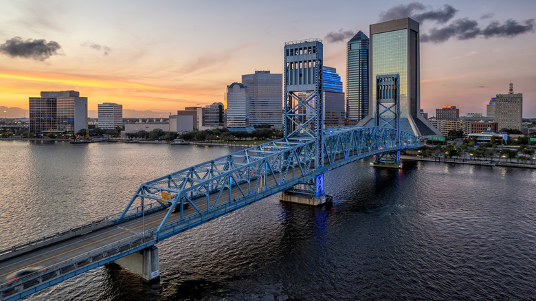 Aerial view of Jacksonville cityscape