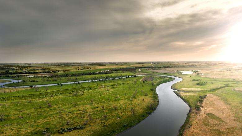 Sunset over the James River