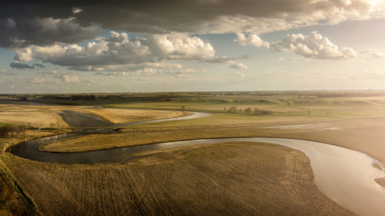 Aerial view of the James River