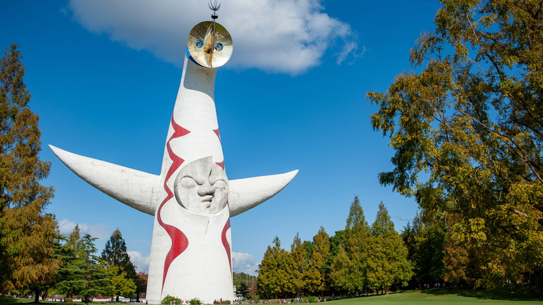 Tower of the Sun close up in Expo Park Osaka