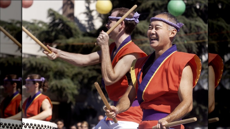 Taiko performance at the Obon Festival in San Jose's Japantown