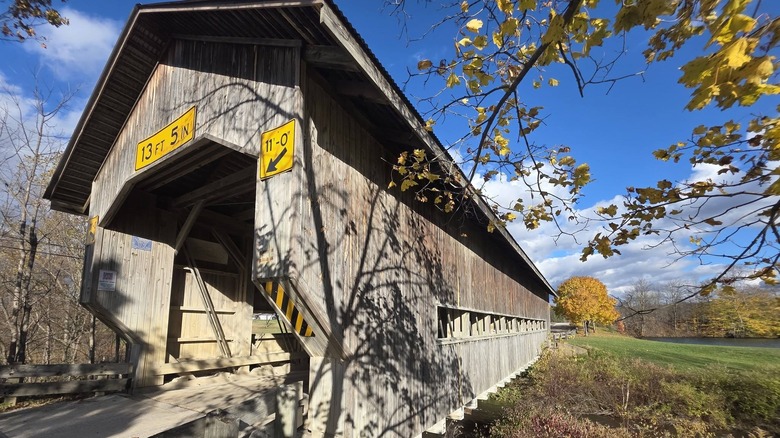 Exterior of Caine Road Covered Bridge