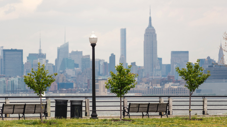 Empire State Building view from Jersey City