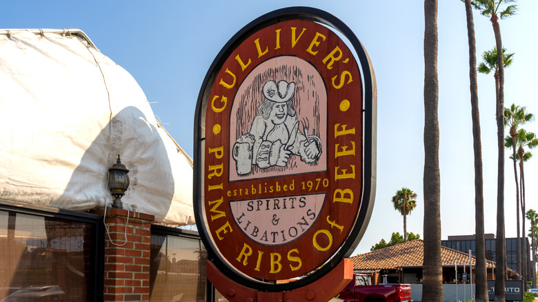 The exterior of Gulliver's Restaurant, Irvine, CA