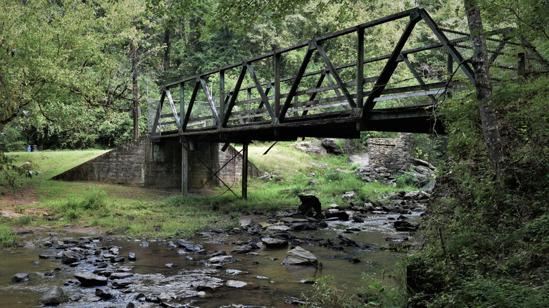 Abandoned bridge at Cochran Mill Park in Georgia