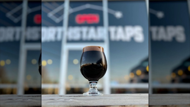 A stout outside NorthStar Taps in Cheney, Washington
