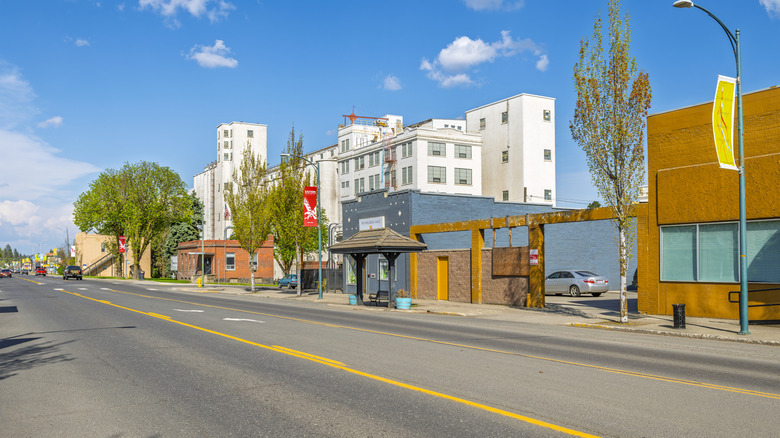 A shot of downtown Cheney, Washington