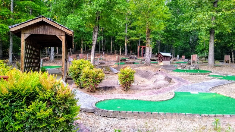 The Spirit of the River miniature golf course at Hurricane Shoals Park, Georgia