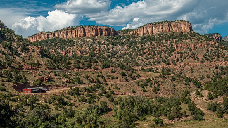 The beautiful canyon country formed by Four Mile Creek as it descends from higher elevation near Cripple Creek, Colorado.