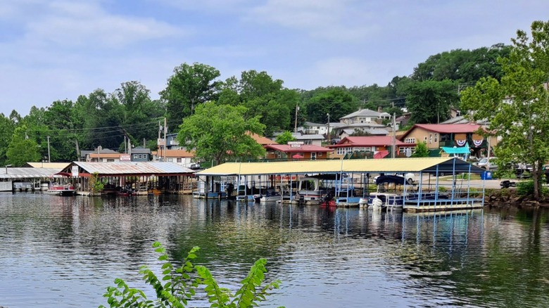 Boat docks at Rockaway Beach, Missouri