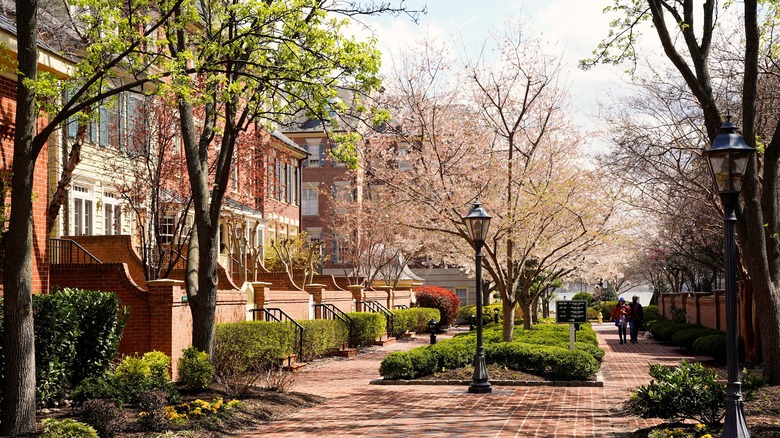Architecture in Old Town district of Alexandria, Virginia
