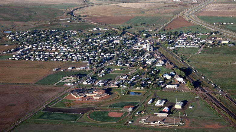 Aerial view of Keenesburg, Colorado