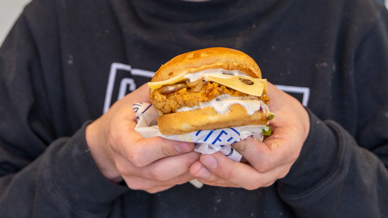 A delicious fried chicken sandwich from Charlotte's Kitchen
