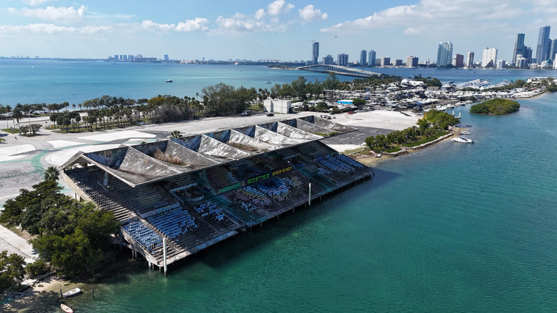 Aerial view of Miami Marine Stadium