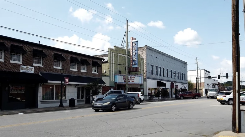 Downtown view with Royal Theater Marquees