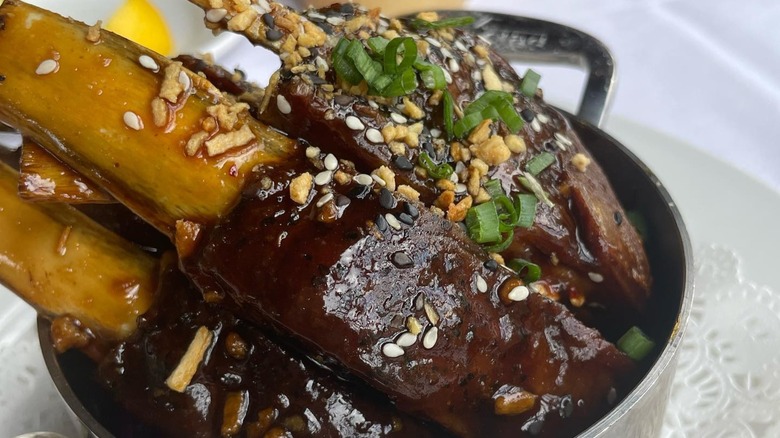 Barbecue lamb ribs served at Germantown's Southern Social