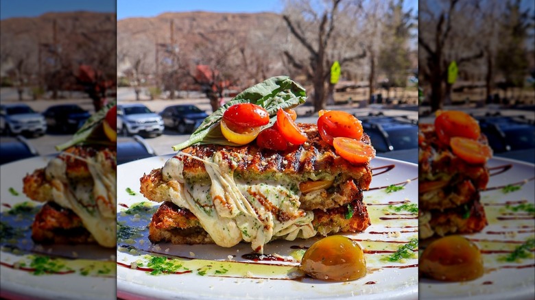 Panini dish overlooking the views of Blue Diamond