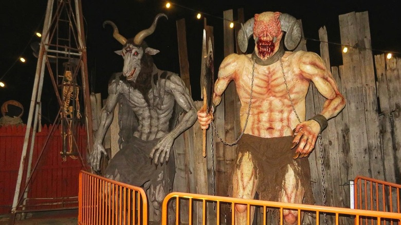 Horror statues in Pure Terror Screampark in Monroe, New York