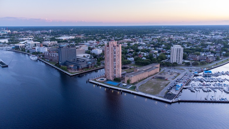 Aerial view of Portsmouth, Virginia