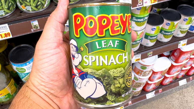 Can of Popeye spinach