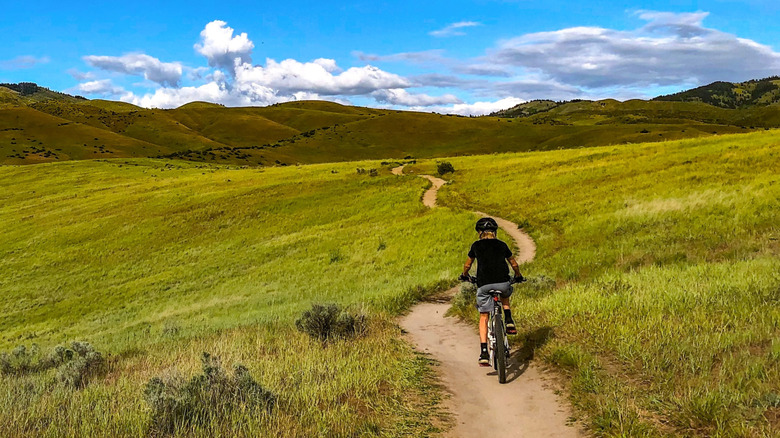 Mountain biking in the Foothills above Boise, Idaho