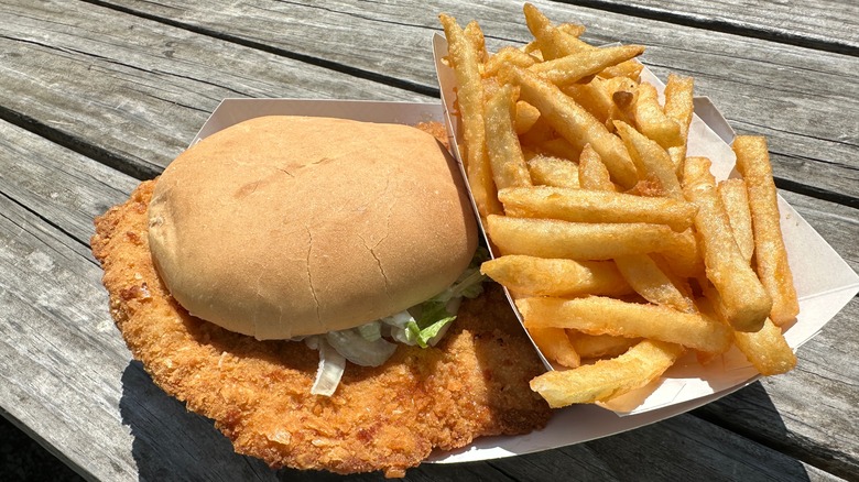 Pork tenderloin sandwich in Indiana